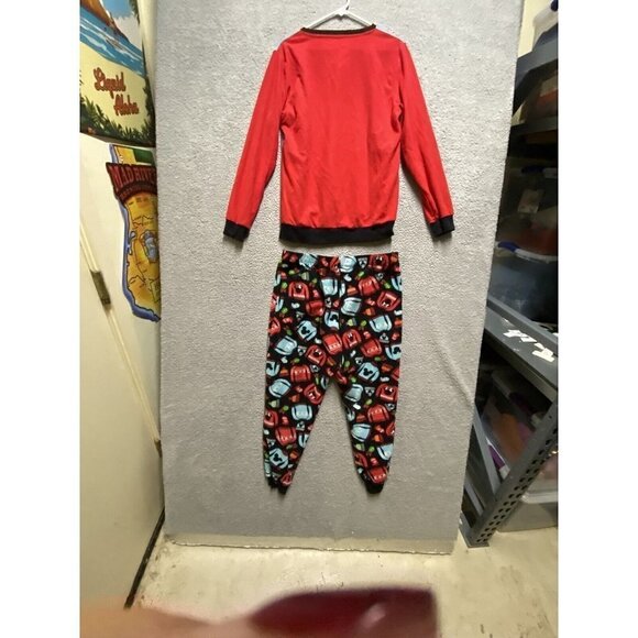 Woman’s L Mickey Minnie Mouse Pajama Set Fleece - Picture 2 of 9